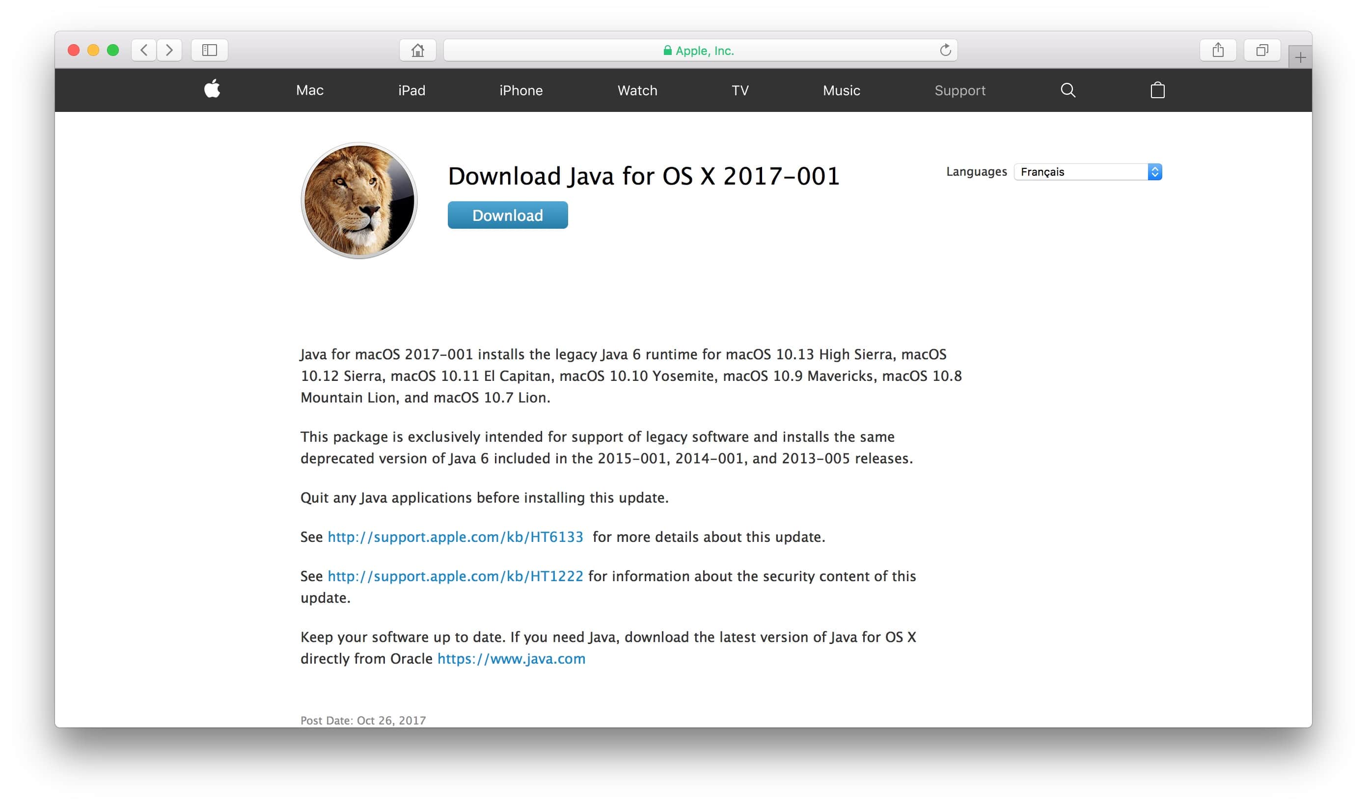 Download Java 8 Mac High Sierra
